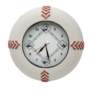 Baseball Analog Wall Clock 14in‎ Retro Style